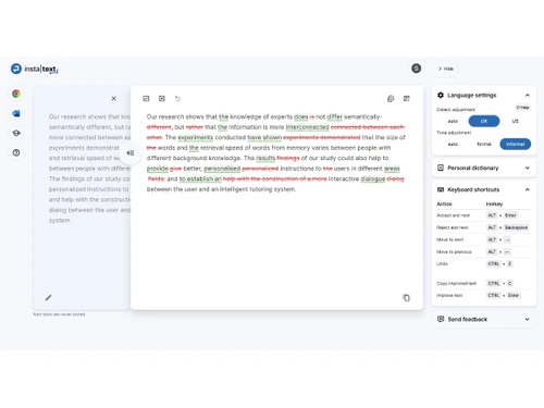 InstaText-language
