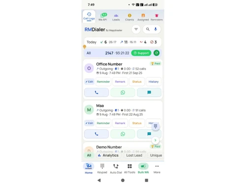 RMDialer call logs