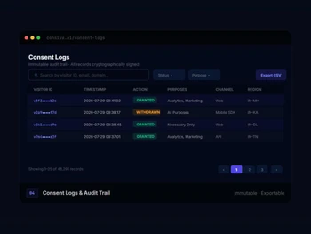 Consiva AI consent logs