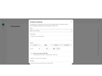 Vellum-create schedule