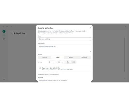 Vellum-create schedule