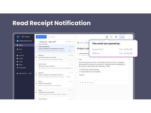 Titan Email-read receipts