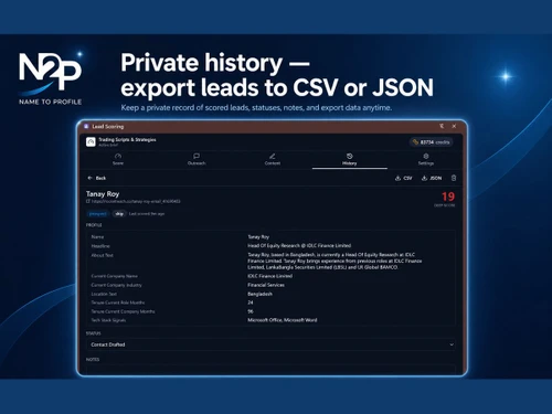 NameToProfile AI Sales