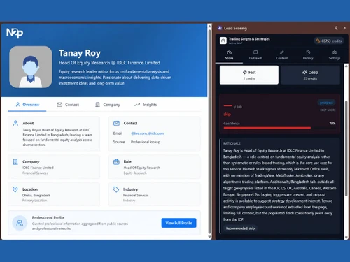 NameToProfile AI Sales Assistant