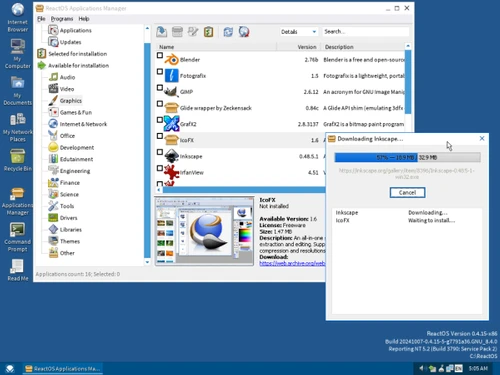 ReactOS-applications manager