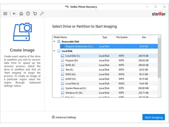 Stellar Photo Recovery Create-Image