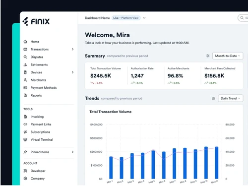 Finix-dashboard