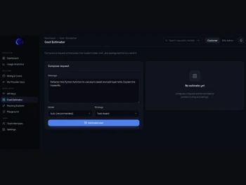 NeuroRoute cost estimate