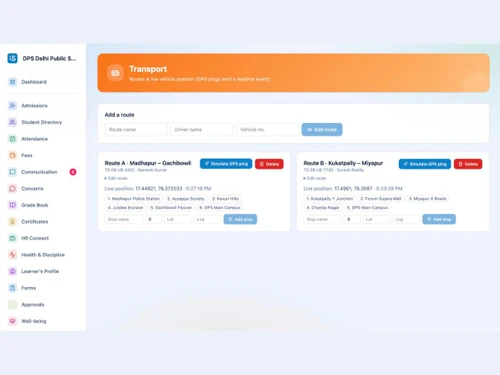 SkoolBook transport