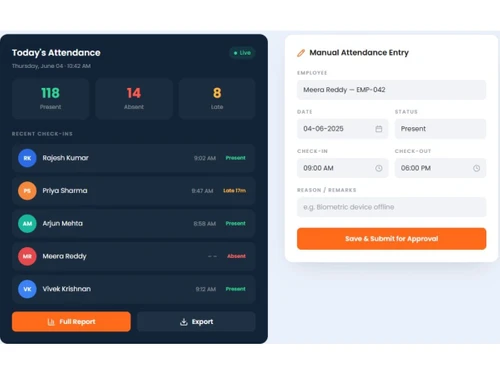 Tazk Payroll attendance