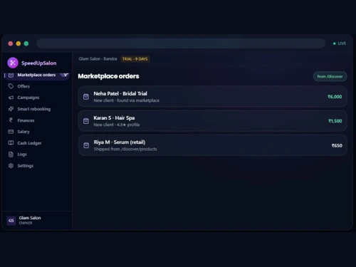 Speedupsalon orders