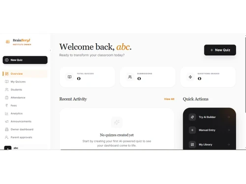 Brainberyl dashboard