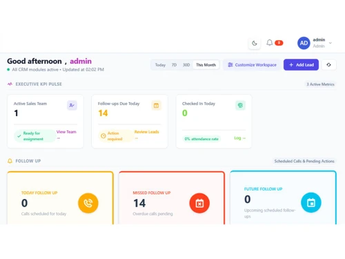 Smattio CRM admin