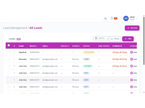Smattio CRM leads