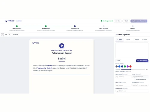 SkillStory Learner Record