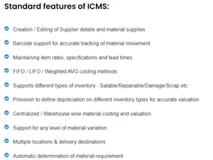 Shivit Inventory Control Software Standard features