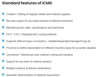 Shivit Inventory Control Software Standard features