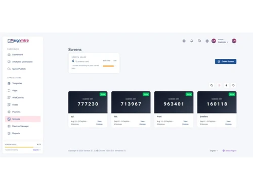 Signmitra screens