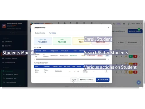 VennsilixCampus dashboard