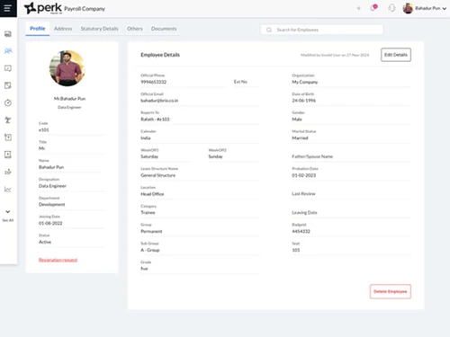 perk-payroll employee