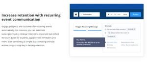 leadsquared recurring event communication