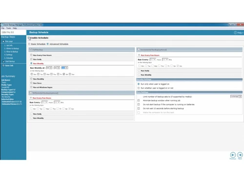 genie backup manager pro schedule