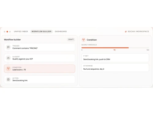 Socavi workflow builder