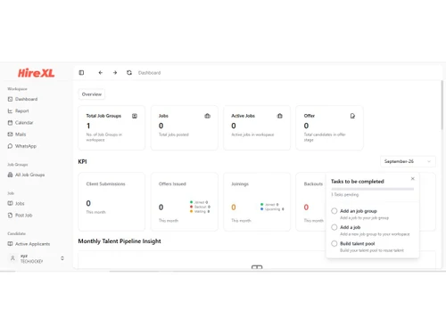 HireXL tasks