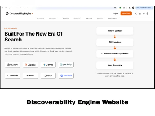 Discoverability Engine dashboard