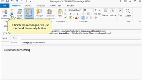 Mapilab Send personally