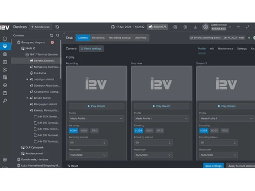 i2V VMS-camera management