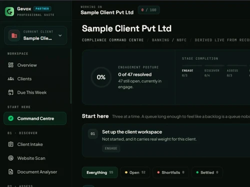 Gevox dashboard