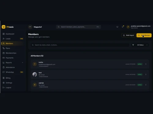 Fitlyn Dashboard