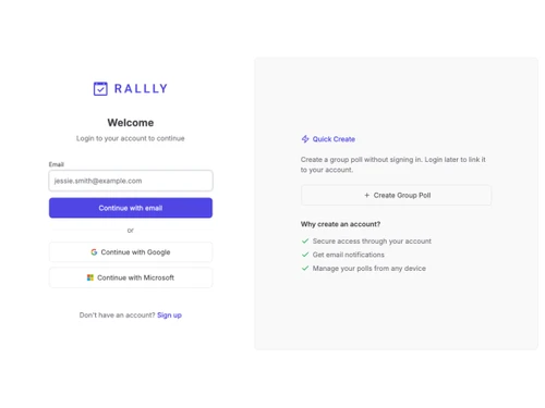Rallly-login