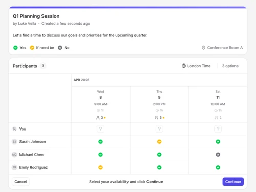 Rallly-scheduling poll
