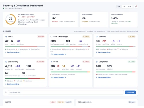 Kitecyber Dashboard