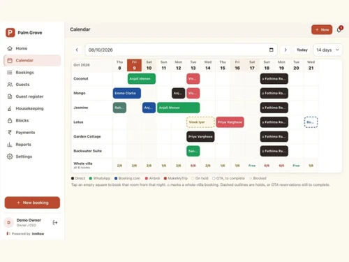 InnRow calendar