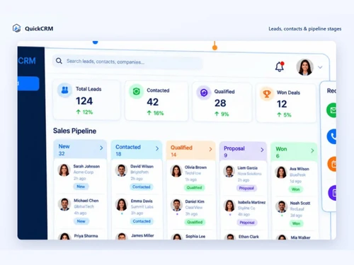QuickCRM sales pipeline
