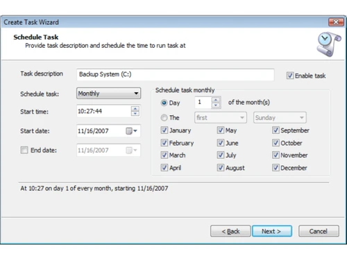 Active Disk Image-schedule