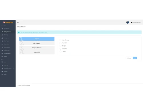 GTranslate-setup wizard