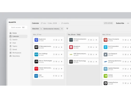 Quartr-calendar