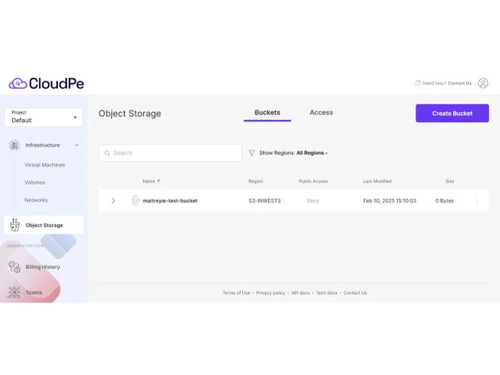CloudPe object storage