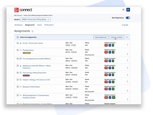 McGraw Hill Connect-assignments