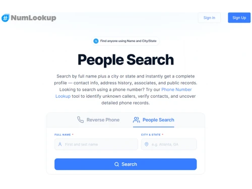 NumLookup-people search
