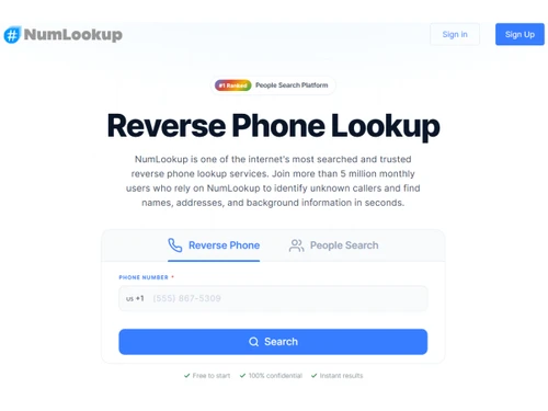 NumLookup-reverse phone lookup
