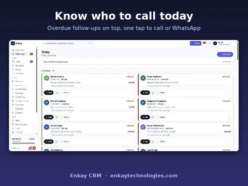 Enkay CRM dashboard