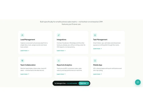 Salesgem features