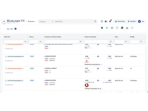 BlueLogis dashboard