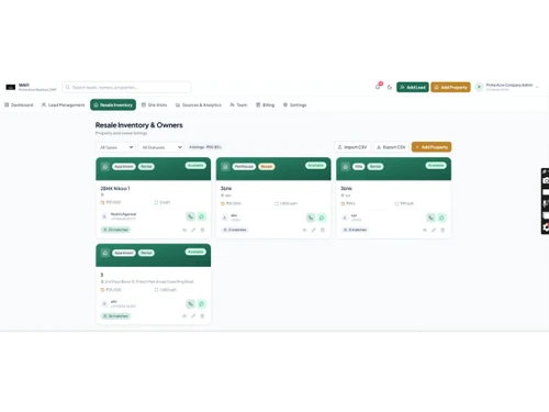 Wafi Real Estate CRM inventory
