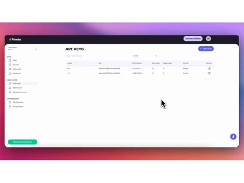 Pinata-api keys